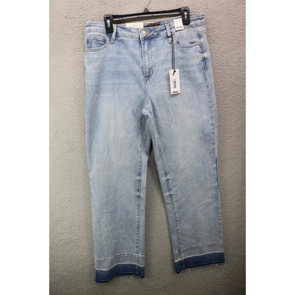 Judy Blue Wide Leg Mid-Rise Light Wash Blue Jeans-NWT-15/32-Hem release